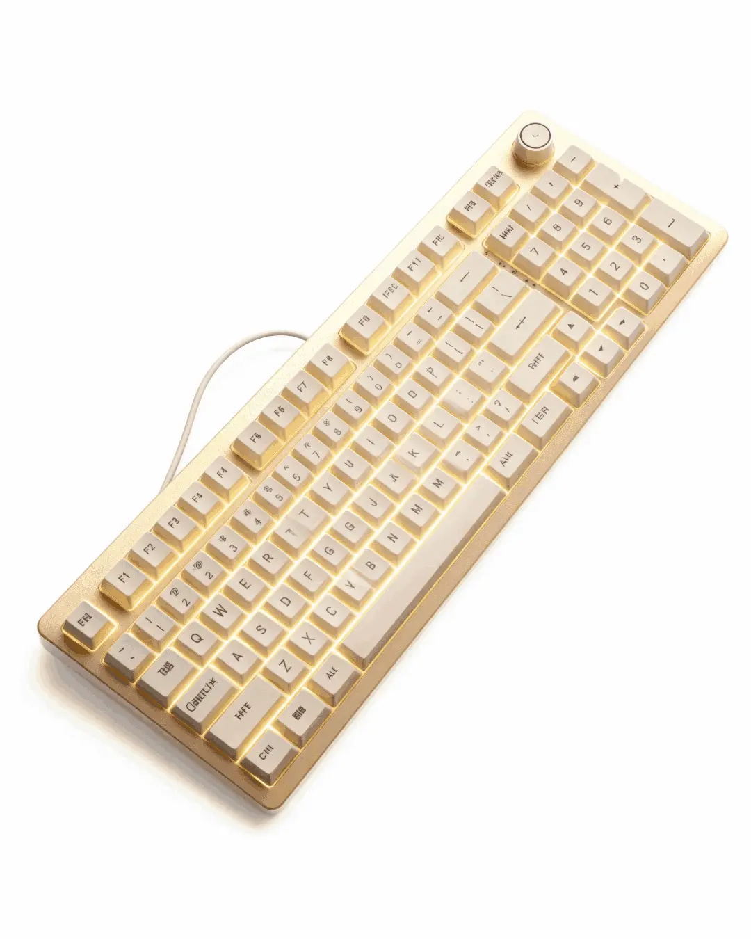 تصویر کیبورد مکانیکی سیمی HP با نور RGB و ولوم کنترل